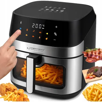 fritéza HORKOVZDUŠNÁ FRITÉZA BEZ OLEJE AIR FRYER VELKÁ FRITÉZA 10 PROGRAMŮ 8L 1600W