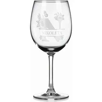 Sklenice Vínová sklenka s gravírovaným jménem – Nikoleta