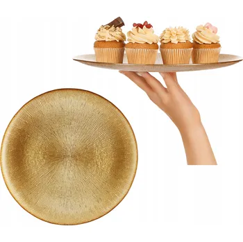 PODNOS NA DORT NA DORT KULATÁ ZLATÁ AMBITION 27 CM OTOČNÁ ELEGANTNÍ