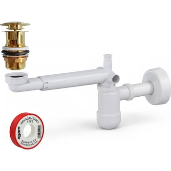 Sifon Zátka s přepadem klik-klak kulatý Garmand zlatá