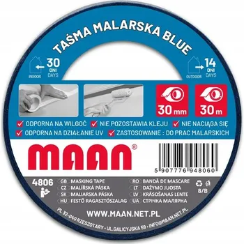 Lepicí páska Maskovací páska modrá 48 mm x 50 m MAAN