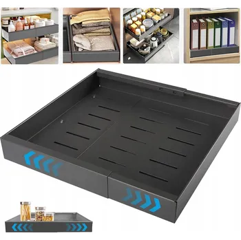 Kuchyňská skříňka Teleskopický výsuvný kuchyňský Šuplík, samostatný, černý