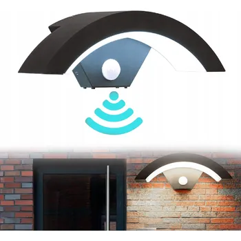 Venkovní osvětlení LED Venkovní Nástěnné Svítidlo Fasádní Se Senzorem Pohybu Bílé Studené 18W IP65