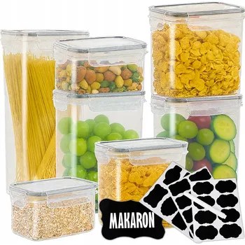 Dóza na potraviny Sada vzduchotěsných plastových dóz na potraviny (1,9 l, 1,2 l, 0,8 l, 0,5 l)