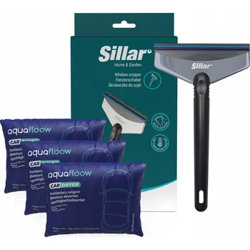 Autoškrabka Škrabka na okna Sillar SIL103 + 3x Pohlcovač vlhkosti do auta AquaFloow 200g