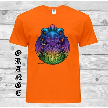 levne-bavlnene-tricko-potisk-kamenny-chrlic Barva: Orange - oranžová, velikost: M