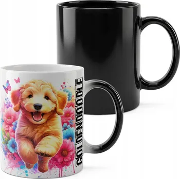 MAGICKÝ HRNEK 330ML S POTISKEM – PES PSI PESEK PLEMENE GOLDENDOODLE