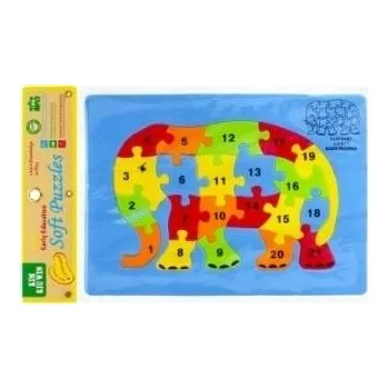 Puzzle PUZZLE Klasické Pěnové Puzzle SLŮNĚ pro Děti - Hra Procvičuje PAMĚŤ