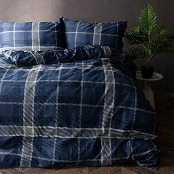 Povlečení Povlečení souprava bavlna saténu, polštář 80x70, povlak na peřinu 200x220 kostkovaná