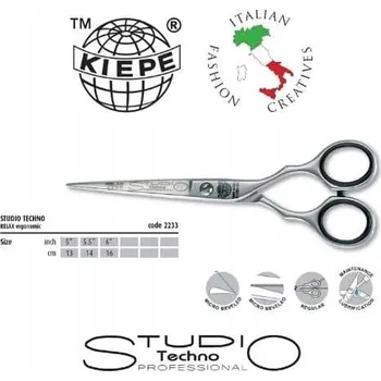 Kadeřnické nůžky Nůžky na stříhání vlasů Kiepe STUDIO TECHNO RELAX
