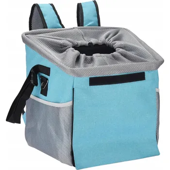 přepravka pro zvíře Přepravní taška na řídítka pro psy a kočky, košík na kolo – modrá