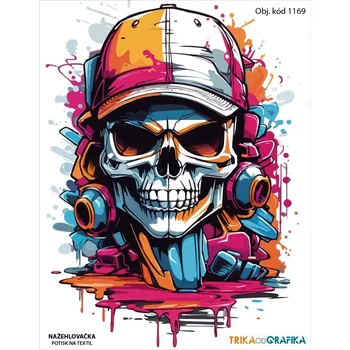 Textilie k potisku Lebka – nažehlovačka 14x11cm