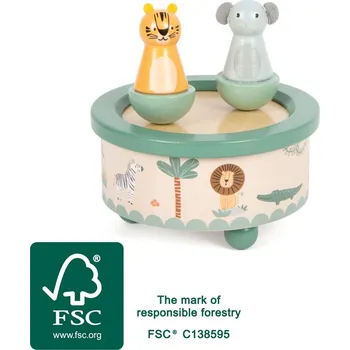 Hudební nástroj pro děti small foot Hrací skříňka Safari