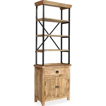 vidaXL Příborník s poličkami z masivního mangovníku 65 x 30 x 180 cm