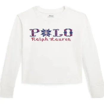 Chlapecké tričko Dětské bavlněné tričko s dlouhým rukávem Polo Ralph Lauren bílá barva, 312952100002 00X, vel. 109-116