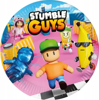 Talíř Papírový talíř Stumble Guys Chaos Runner, 8 kusů, 23 cm, FSC