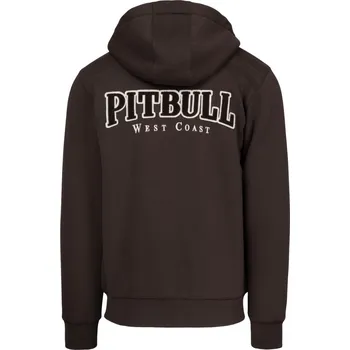 Pánská mikina PitBull West Coast - pánská KPZ mikina RUFFIN DETROIT tmavě hnědá velikost: L
