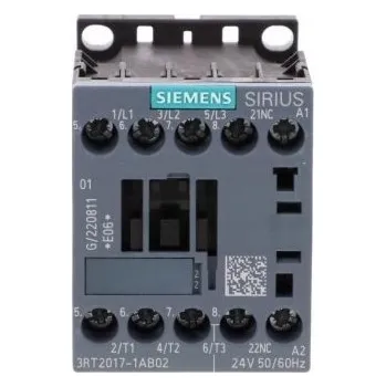 Stykač Výkonový stykač 12A 3P 24V AC 0Z 1R 3RT2017-1AB02