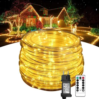 Vánoční osvětlení LED světelná trubice 10m Zahradní lampa ŘETĚZ HAD 100x LED