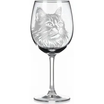 Sklenice Sklenice na víno s kočkou – motiv 177