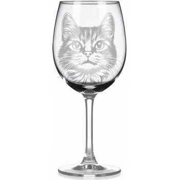 Sklenice Sklenice na víno s kočkou – motiv 160