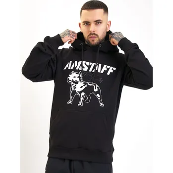 Pánská mikina Pánská Mikina Amstaff Logo 2.0 Hoodie - black/white velikost: 3XL