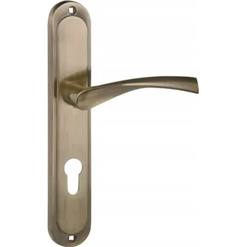 Dveřní kování Interiérová klika Metal-Bud Dlouhá, štítek s otvorem pro klíč