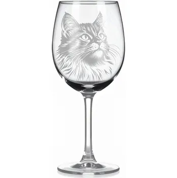 Sklenice Sklenice na víno s kočkou – motiv 7