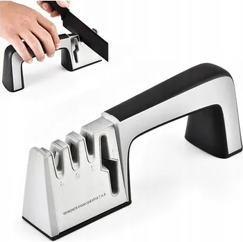 BROUSEK NA KUCHYŇSKÉ NOŽE TŘÍFÁZOVÁ, SADA 4 V 1 PRO NEREZOVÉ OCELI