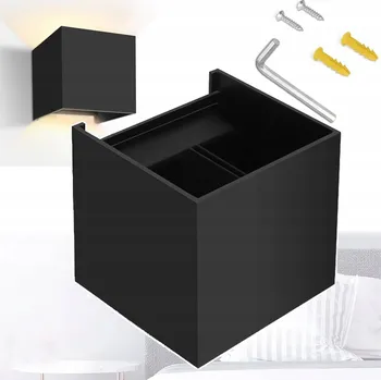 Nástěnné svítidlo LED nástěnné svítidlo 12W s nastavitelným úhlem svícení, IP65 vodotěsné, hliníkové