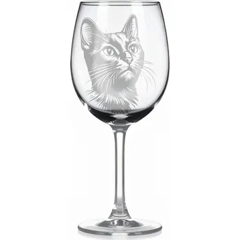 Sklenice Sklenice na víno s kočkou – motiv 237