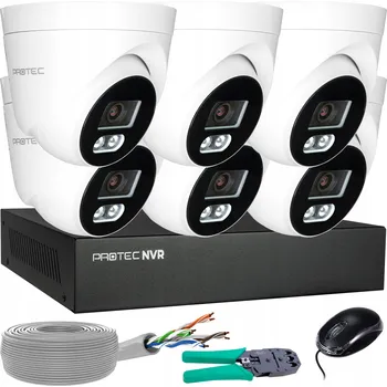 Bezpečnostní kamera Sada monitoringu 6 IP kamer 8MP 4K POE Detekce osob bez HDD