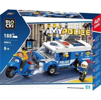 ostatní stavebnice Stavebnice Policejní honička 188 dílků policie motorka