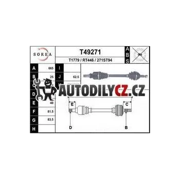 Poloosa kola Hnací hřídel SOREA, PO T49271