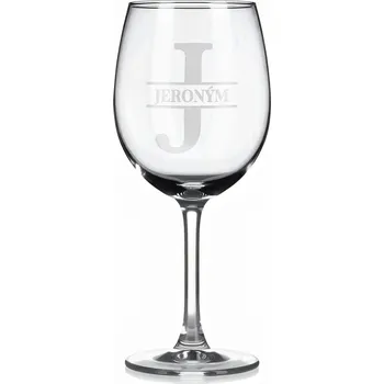 Sklenice Vínová sklenka s gravírovaným jménem – Jeroným
