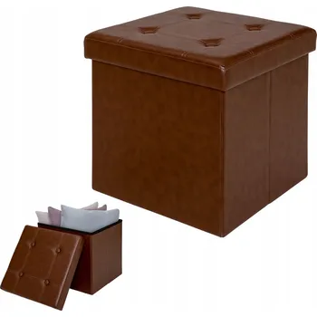 Taburet Taburet čalouněný Livarno Living, hnědý