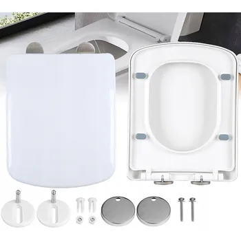 2X WC sedátko s pomalým zavíráním, obdélníkové, 35x45 cm