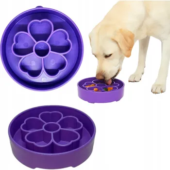 Miska pro psa SodaPup Flower eBowl Fialová Miska Zpomalující Jídlo 950 ml pro