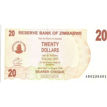 ZIMBABWE. 20 dollars 2006.