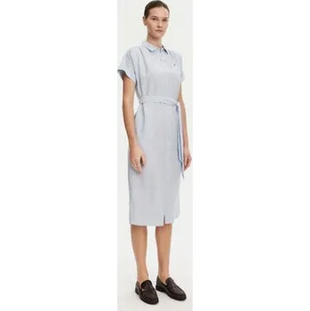 Dámské šaty Tommy Hilfiger Košilové šaty Ess WW0WW44653 Světle modrá Regular Fit 44
