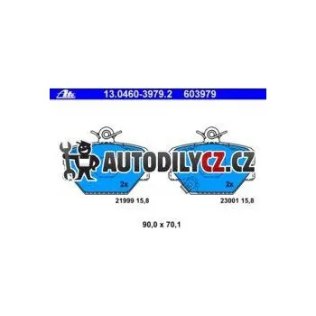 Brzdová destička Sada brzdových destiček ATE