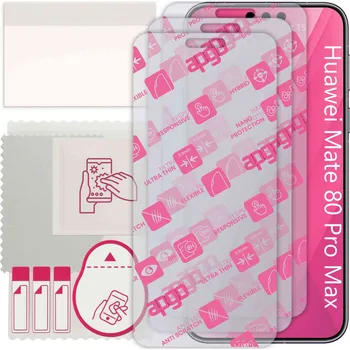 Pouzdro na mobilní telefon 3x Hybridní Sklo pro Huawei Mate 80 Pro Max, alternativa tvrzeného skla