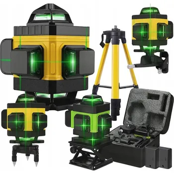 Měřící laser LASEROVÁ VODVÁHA 4D 16 LINIOVÁ KŘÍŽOVÁ 360° LASER SE STATIVEM