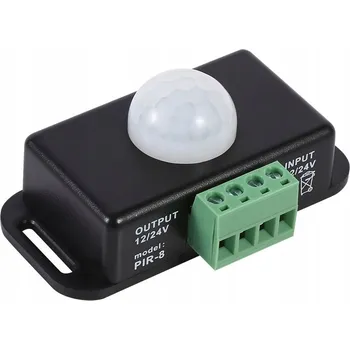 Zabezpečovací technika LED Snímač Pohybu DC 12V 24V Dosah 3-8m s Nastavitelným Zpožděním