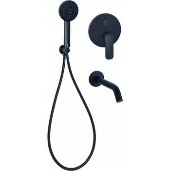 Vodovodní baterie Podomítková vanová baterie Invena SIROS, černá