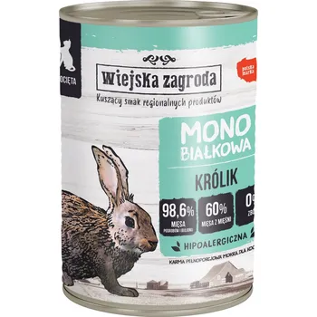 Krmivo pro kočku Wiejska Zagroda mokré krmivo pro kočky Králík pro koťata 400g Monoproteinové