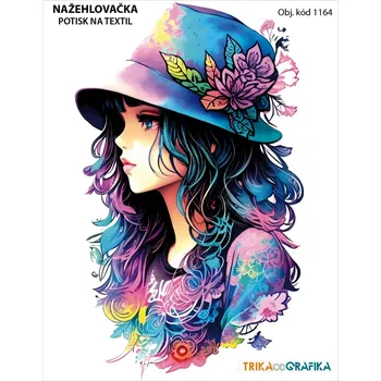 Textilie k potisku Dívka – nažehlovačka 14x11cm