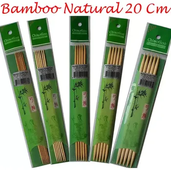 Jehlice ChiaoGoo Ponožkové Bambusové jehlice Natur 20cm (ChiaoGoo Bamboo Double Points Natur 20cm)