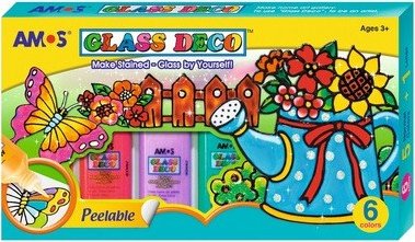 Barvy na sklo slupovací sada 6x 22 ml + předlohy