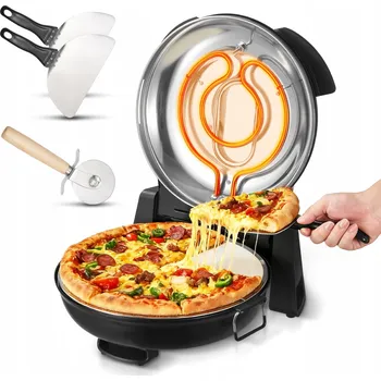 Pec na pizzu VEVOR Kamna na Pizzu 12" 1200W Elektrická s Kordieritovým Kamenem Černá